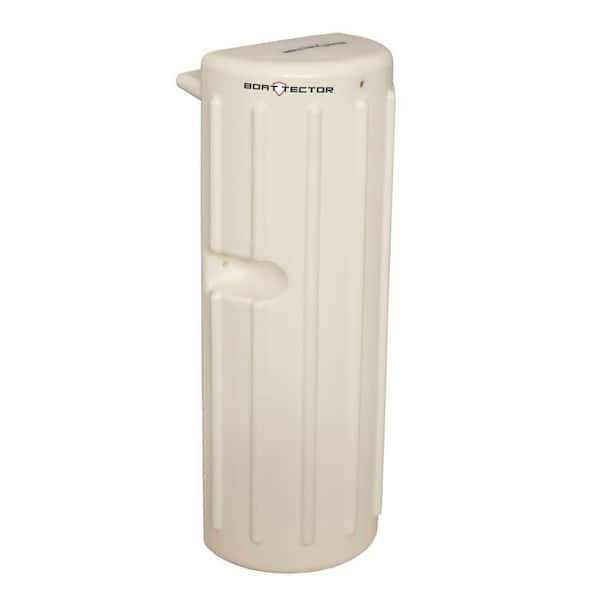 Marine-Grade Vinyl Dock Bumper Fender-Straight, 16 in. x 6 in. x 4 in., White