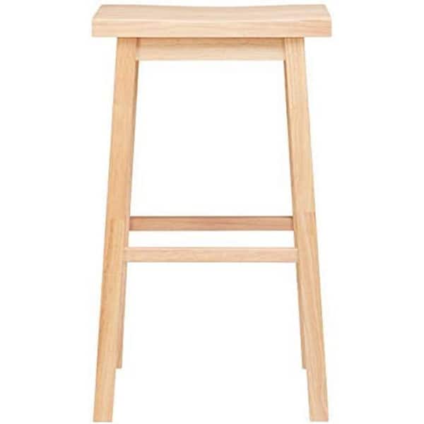 PJ wood 17.01 in. x 13.70 in. x 29.00 in. Brown Wood Kitchen Counter Stools