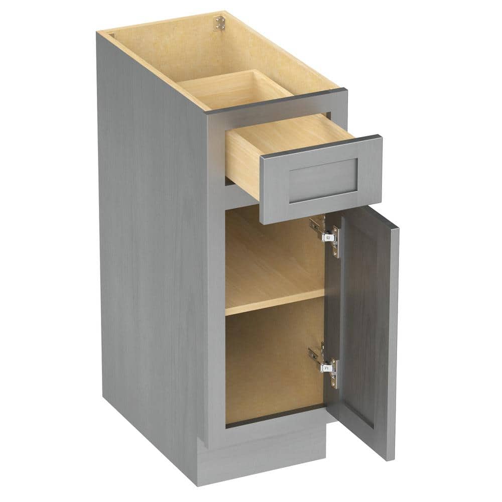 Silver Shaker Style 12" Single Bathroom Vanity Cabinet