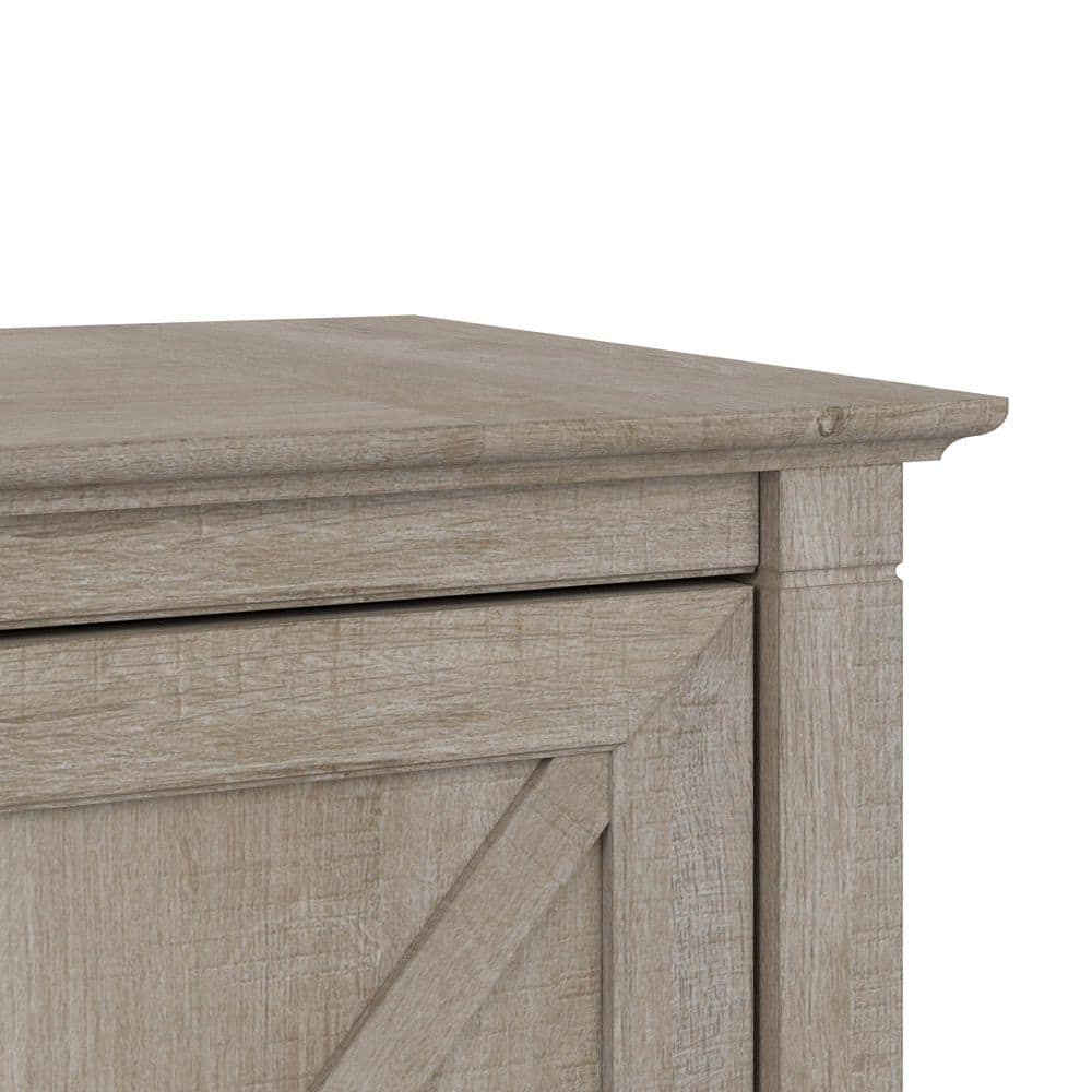 Washed Gray Tall Bathroom Storage Cabinet with Adjustable Shelves