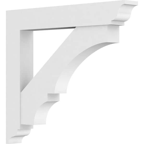 Ekena Millwork Standard Balboa 5 in. W x 36 in. H x 36 in. D Signature Urethane Polyurethane Bracket With Traditional Ends