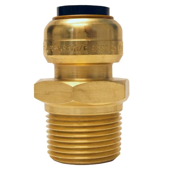 Tectite 1/2 in. Brass Push-to-Connect x 3/4 in. Male Pipe Thread Reducing Adapter