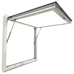 TEZA 60 in. x 48 in. Aluminum Low-E Double-Pane Clear Glass Awning Window without Screen with White Exterior