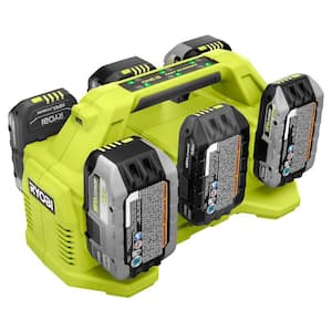 ONE+ 18V Dual Port Simultaneous Charger with 6.0 Ah HIGH PERFORMANCE Battery (2-Pack)