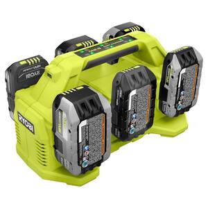 ONE+ 18V 8A Rapid Charger with 6.0 Ah HIGH PERFORMANCE Battery (2-Pack)
