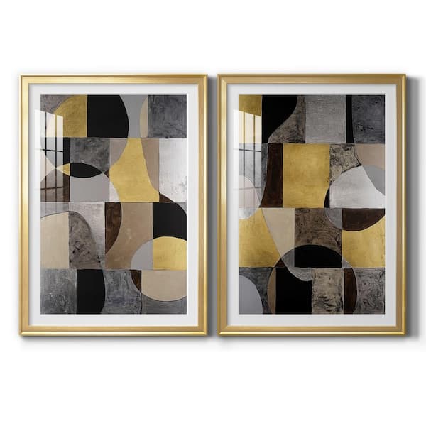 Wexford Home Neutral Framework I By Wexford Homes 2 Pieces Framed Abstract Paper Art Print 30.5 in. x 42.5 in. .