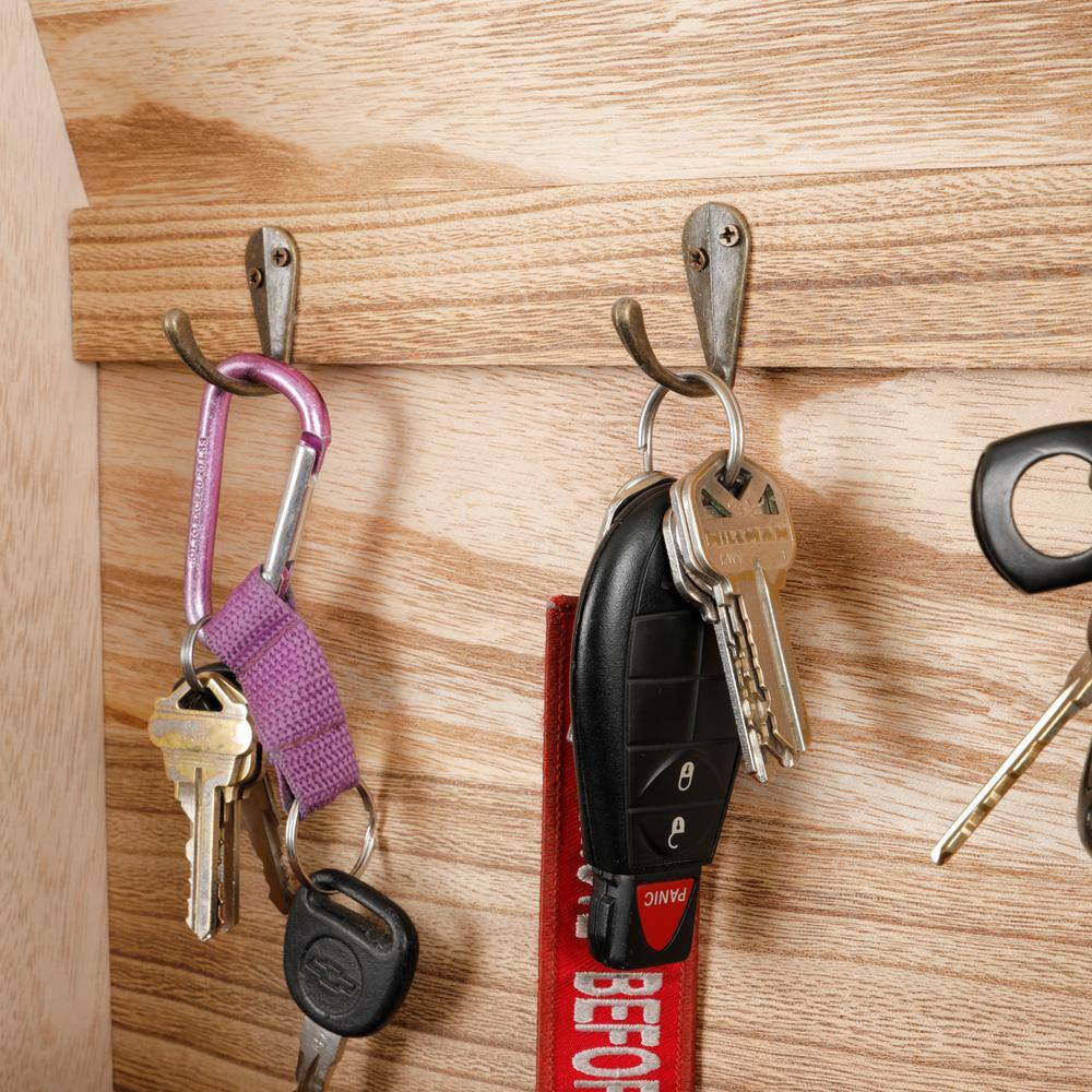 Natural Wood Barn Door Wall Organizer with Corkboard
