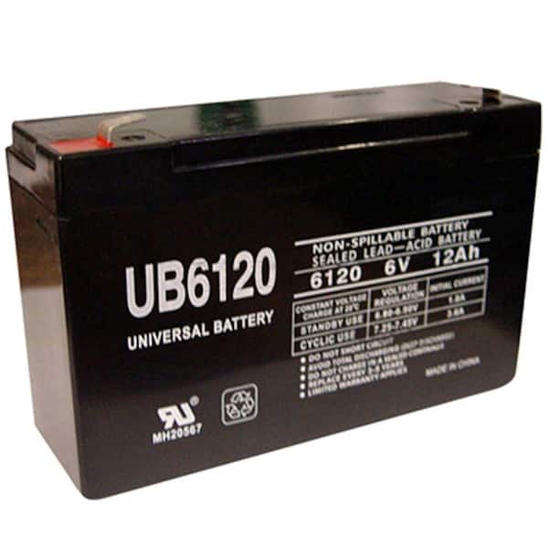 UPG 6-Volt 12 Ah F1 Terminal Sealed Lead Acid (SLA) AGM Rechargeable Battery