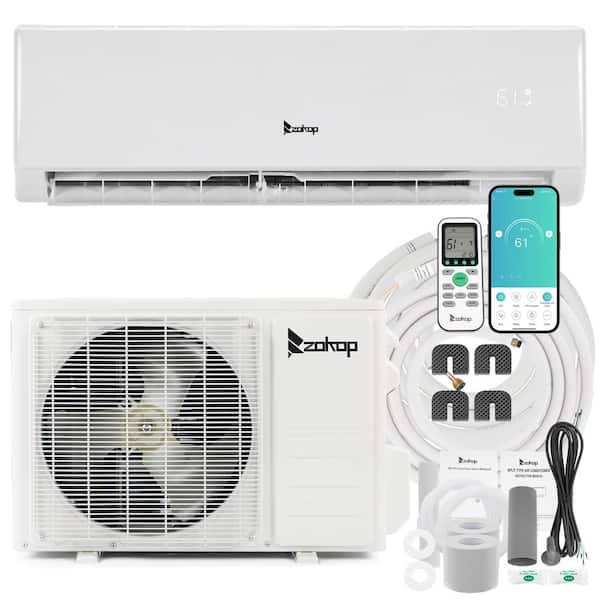 Karl home 17 SEER 11000 BTU 1-Ton WiFi Ductless Mini Split Air ...