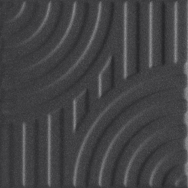 Geo Round Black Metallic 6 in. x 6 in. Ceramic Wall Tile (13.89 sq. ft./case)