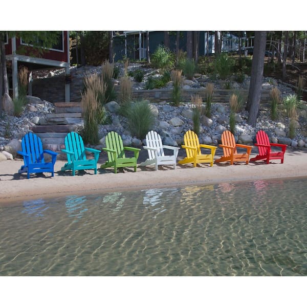 POLYWOOD - Classic White Folding Plastic Adirondack Chair