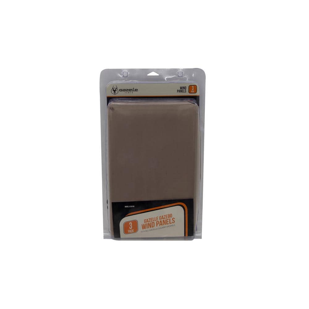 Gazelle GAZL-GA104 - Gazebo Impermeabile Con Tre Pannelli Antivento In Marrone Deserto (tenda Non Inclusa