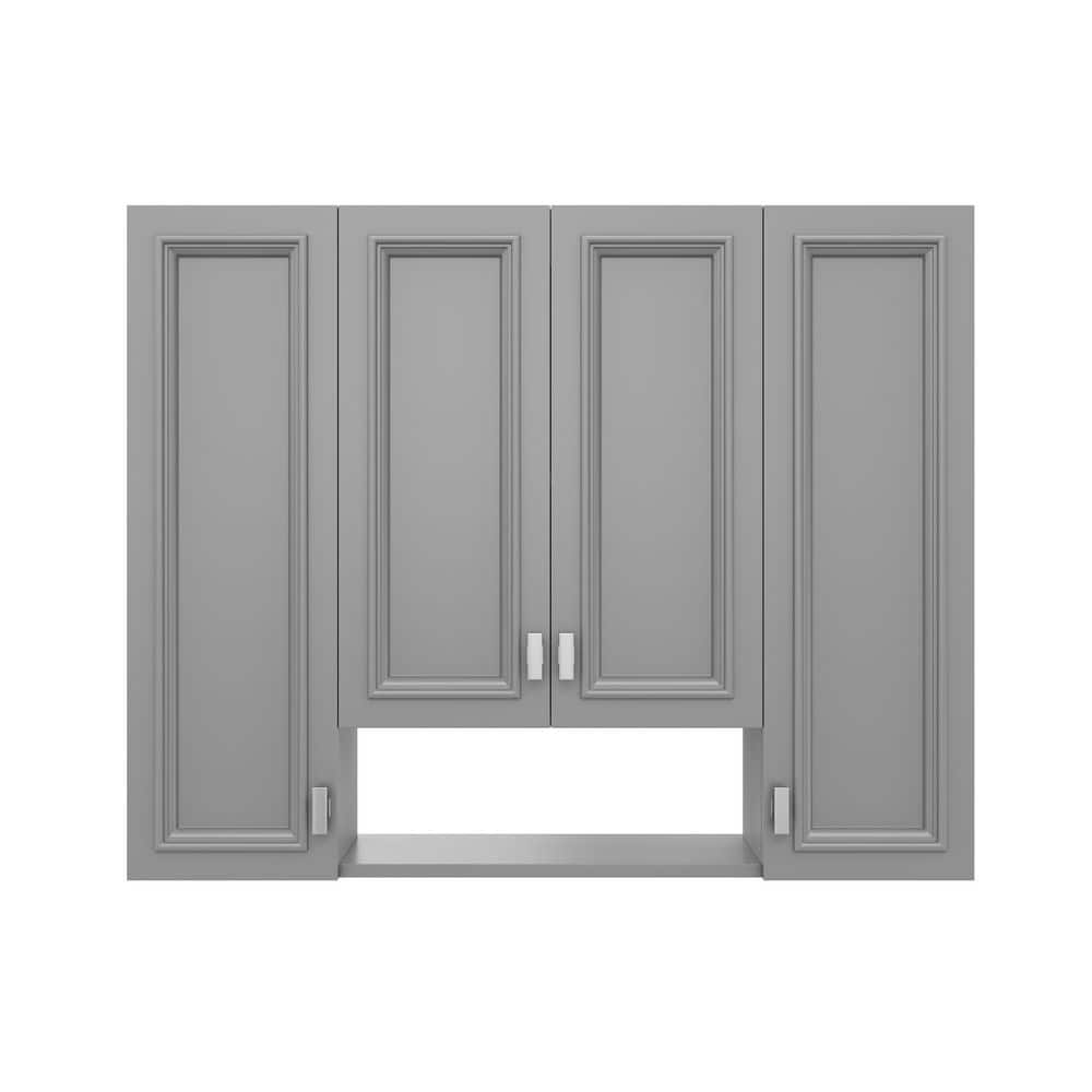 36 in. W x 28.7 in. H Gray Surface Mount Medicine Cabinet without Mirror, 5-Adjustable Shelves, Soft-Closing Hinges price history on PriceWatchPro
