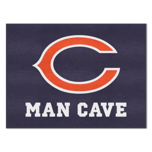 FANMATS Chicago Bears Blue Man Cave 3 ft. x 4 ft. Area Rug