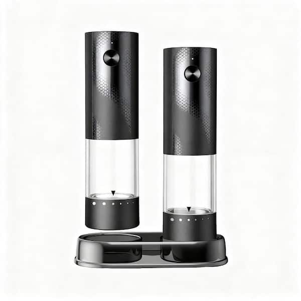 Electric Salt and Pepper Grinder Set, Rechargeable and Automatic, Kitchen Appliances with External Adjustable Coarseness