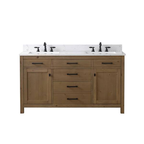 SUDIO Jasper 60 in. W x 22 in. D Bath Vanity in Textured Natural with