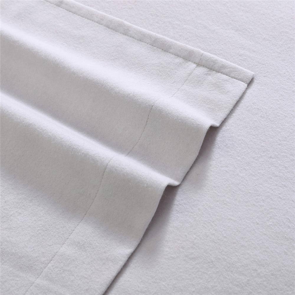 Twin Cloud Gray Cotton Flannel Deep Pocket Sheet Set