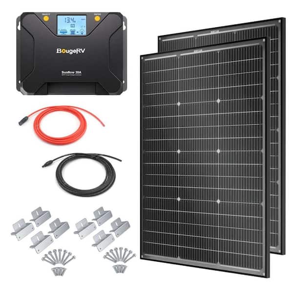 BougeRV 200-Watt N-Type Off Grid Monocrystalline Solar Power Kit