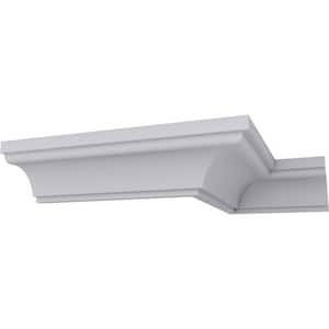 SAMPLE - 11-3/4 in. x 12 in. x 9 in. Polyurethane Claremont Smooth Crown Moulding