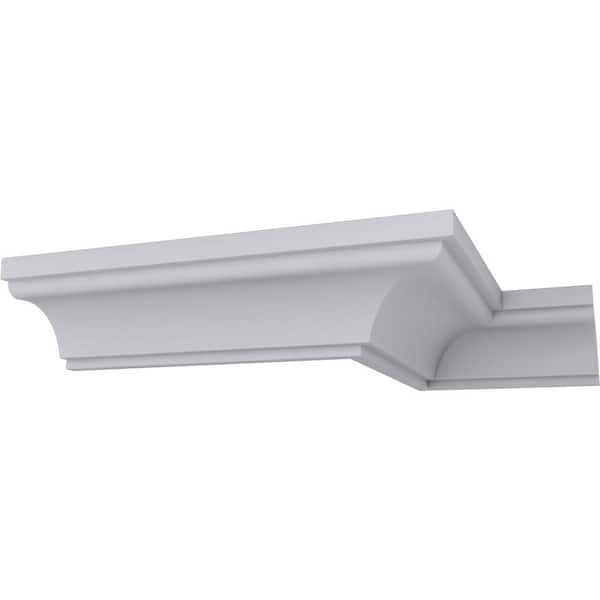 Ekena Millwork SAMPLE - 11-3/4 in. x 12 in. x 9 in. Polyurethane Claremont Smooth Crown Moulding