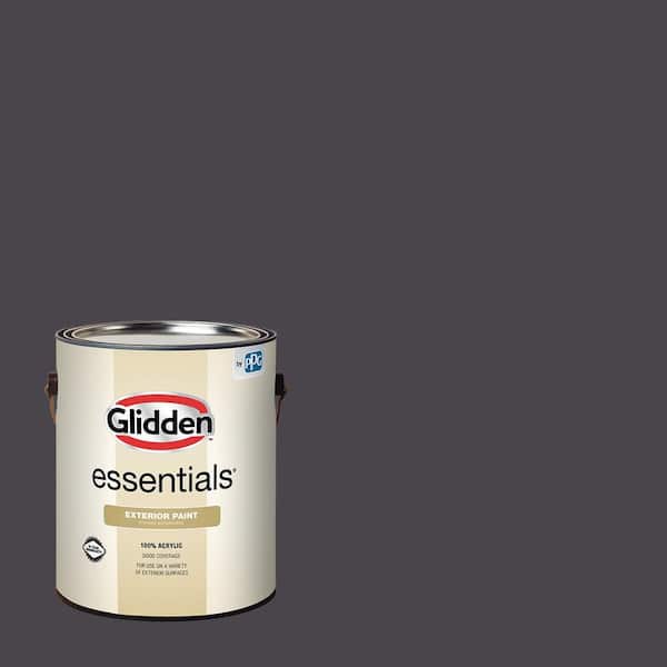 Glidden Essentials 1 gal. PPG1003-7 Blackhearth Satin Exterior Paint