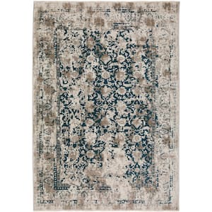 Nelson Blue 3 ft. 3 in. x 5 ft. 3 in. Vintage Area Rug