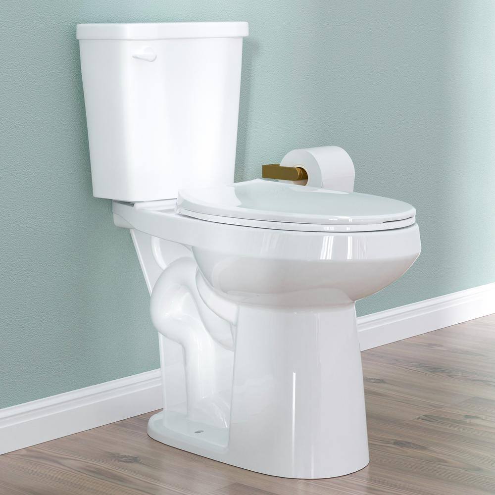 19" White Vitreous China Dual Flush Round Two-Piece Toilet