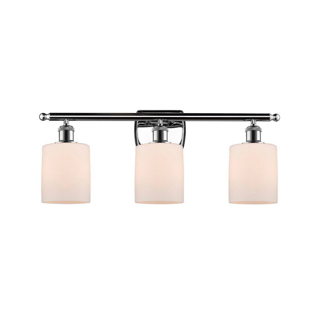 Cobbleskill 26 in. 3-Light Polished Chrome Vanity Light with Glass Shade price history on PriceWatchPro