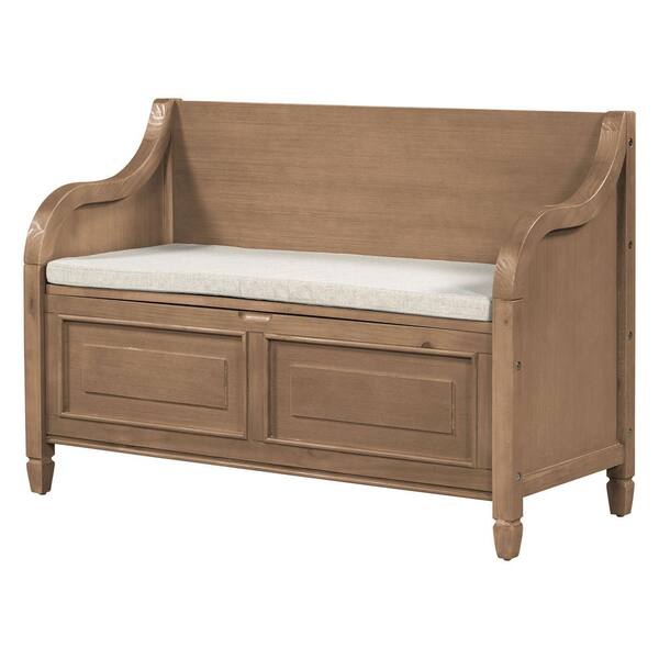 42 Rustic Style Solid wood Entryway Storage Bench - Bed Bath