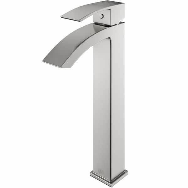 Duris Single Handle Single-Hole Bathroom Vessel Faucet in Brushed Nickel