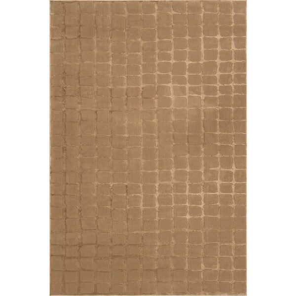 Eunice Modern Machine Washable Area Sand 9 ft. x 12 ft. Indoor Area Rug
