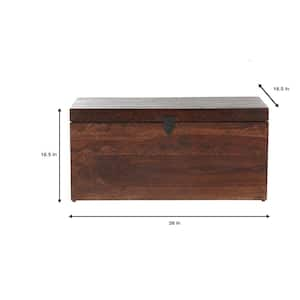 Maldives Medium Rectangle Walnut Brown Wood Coffee Table with Lift Top (38 in.)