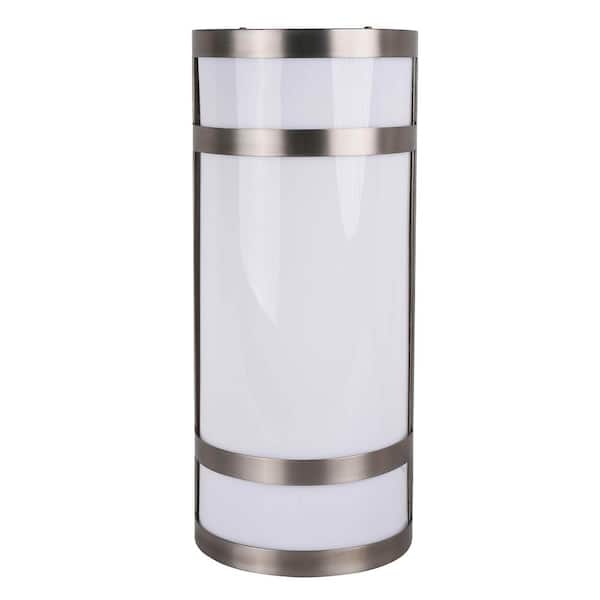 Unbranded 16 in. Brushed Nickel LED Light Wall Sconce with White Acrylic Shade