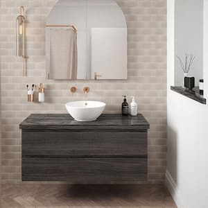 Typhoon Taupe 3 in. x 18 in. Subway Gloss Porcelain Wall and Floor Tile (10.76 sq. ft./Case)
