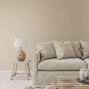 Emporium Collection Light Gold Mottled Metallic Plain Smooth Non-Pasted Non-Woven Paper Wallpaper Roll