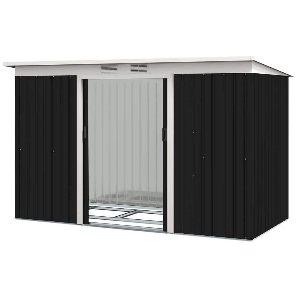 9 ft. W x 4 ft. D Metal Shed with Lockable Double Doors, Sloped Roof and Ventilation (36 sq. ft.) price history on PriceWatchPro