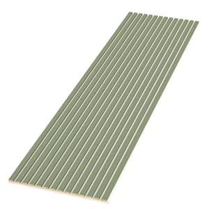 94 in. x 12.6 in. x 0.8 in. Acoustic Vinyl Wall Cladding Siding Board in Light Blue with White Base (Set of 2 piece)