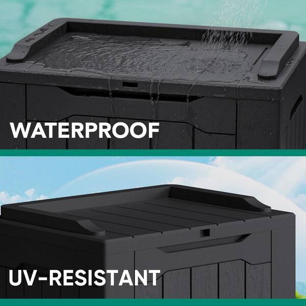 22 in. W x 16 in. D x 20 in. H 30 Gal. Resin Deck Box Waterproof