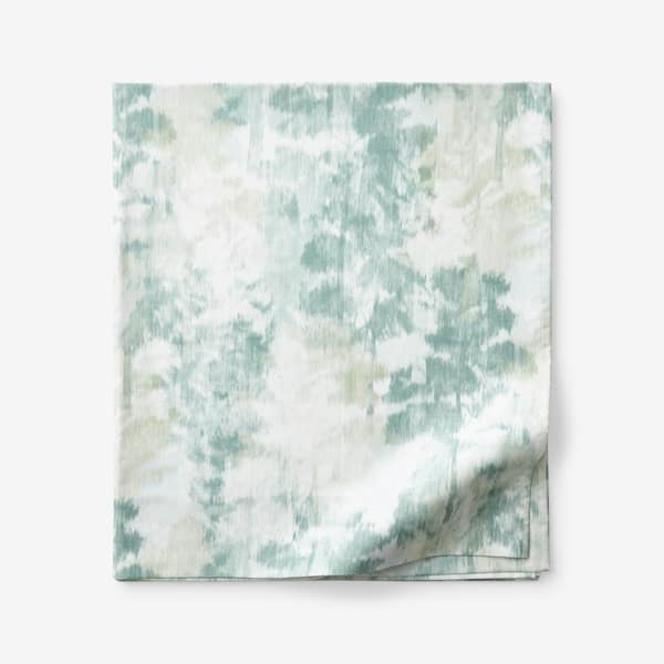 The Company Store Legends Luxury Misty Forest Green Multi Cotton Full Flat Sheet