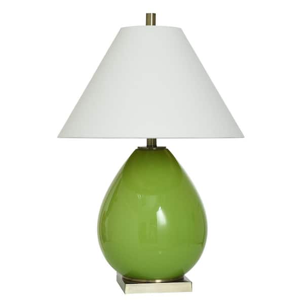 StyleCraft Alice 27 in. Green Transitional 1-Light Standard Floor Lamp ...