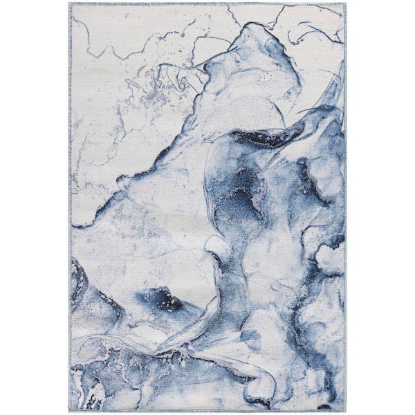 Nourison Daydream Ivory Blue 3 ft. x 4 ft. Contemporary Area Rug