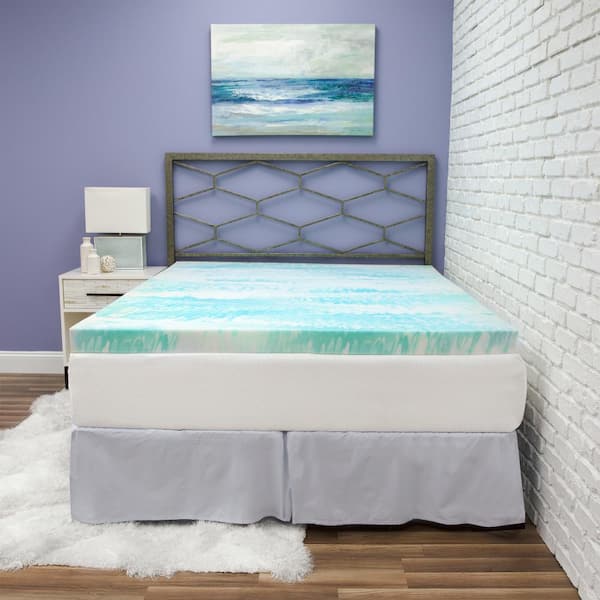 BioPEDIC 3" Gel Swirl Memory Foam Mattress Topper 3 in. Medium No Pocket Gel Memory Foam Full Mattress Topper