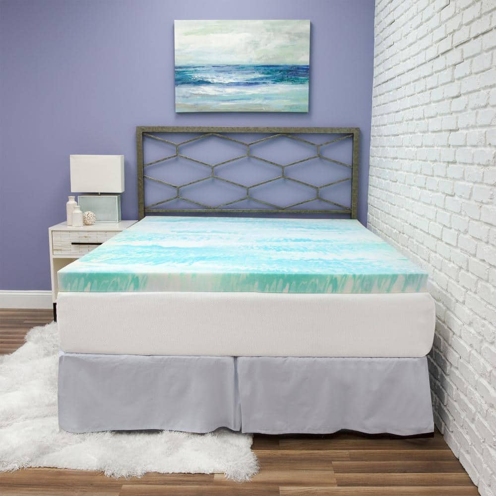 3"" Gel Swirl Memory Foam Mattress Topper 3 in. Medium No Pocket Gel Memory Foam California King Mattress Topper -  BioPEDIC, 81059