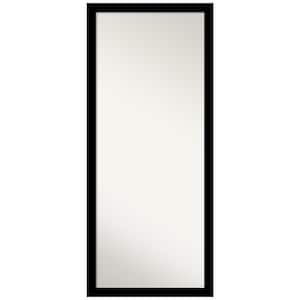 Brushed Black 27.25 in. W x 63.25 in. H Non-Beveled Modern Rectangle Framed Full Length Floor Leaner Mirror in Black