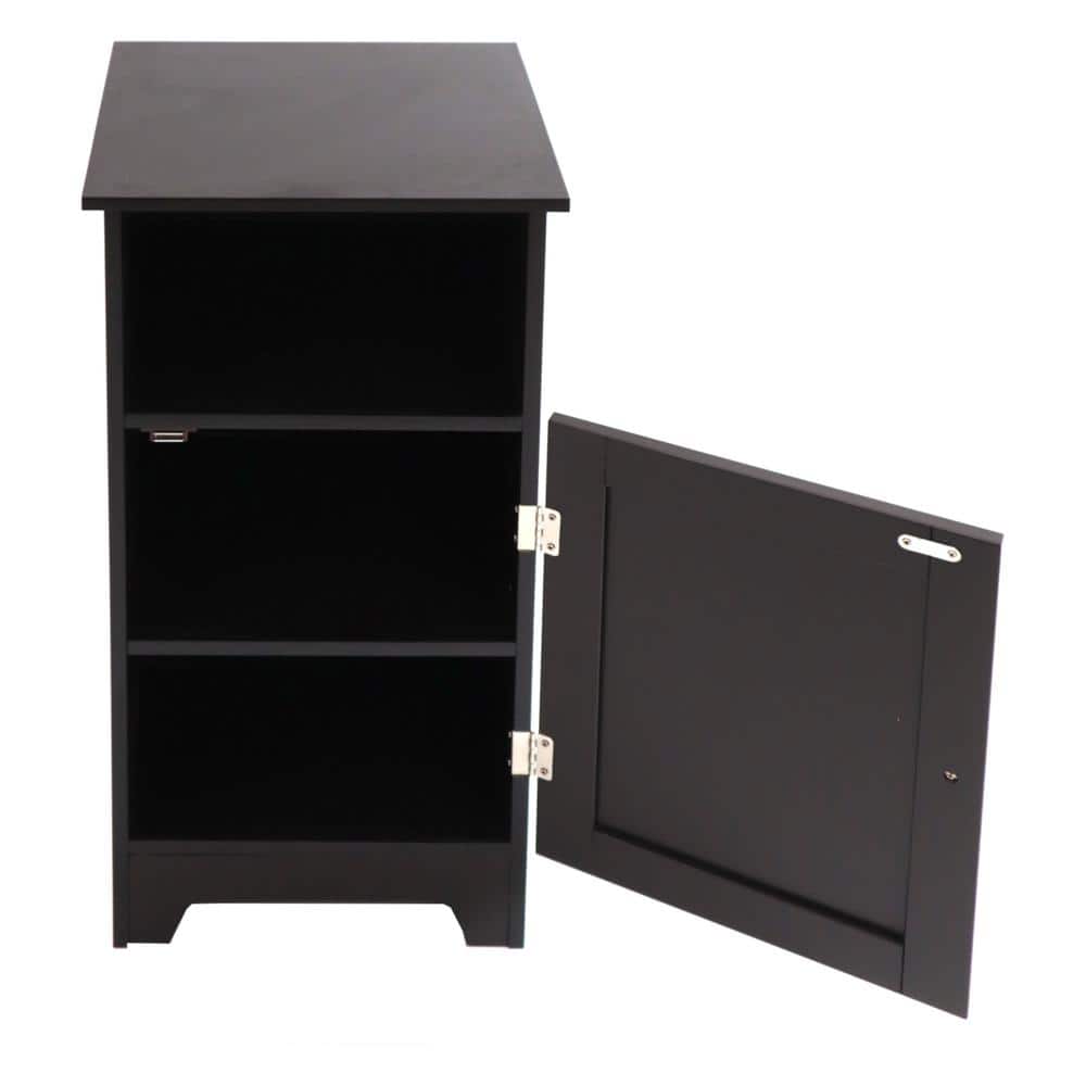 Espresso Freestanding Single Door Cabinet with Shelves