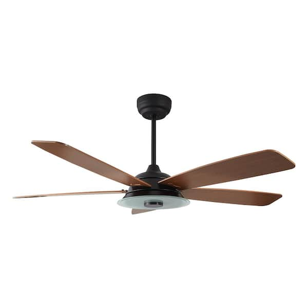 CARRO Striker 52 in. Indoor/Outdoor Black Smart Ceiling Fan, Dimmable LED Light and Remote, Works with Alexa/Google Home/Siri