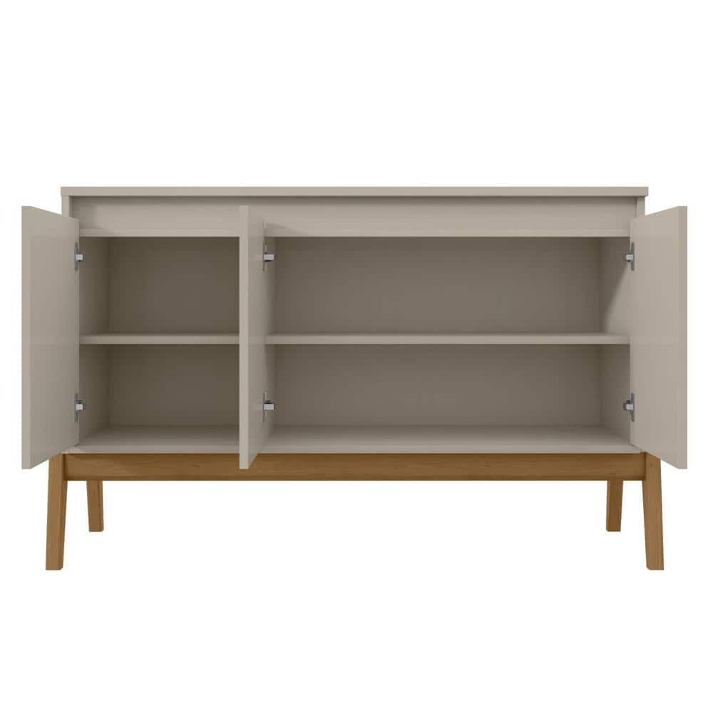 Gales 48.5 Inch Greige and Eucalyptus Mid-Century Modern Sideboard