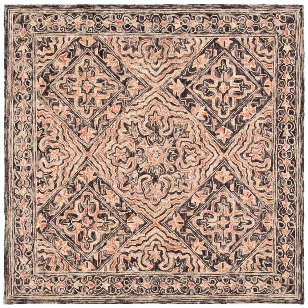 Trace Black/Red 6 ft. x 6 ft. Border Square Area Rug price history on PriceWatchPro