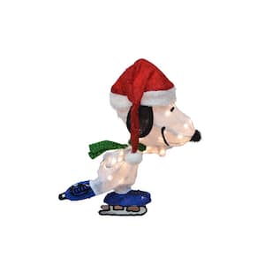 24 in. Peanuts Led 3D Prelit Yard Décor Skating Snoopy