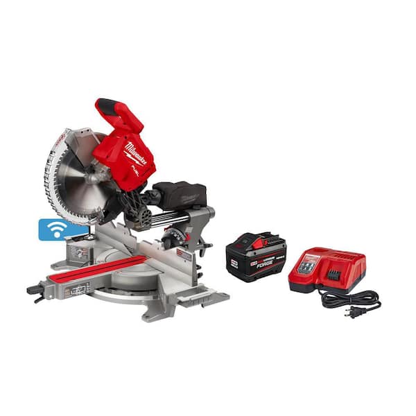M18 FUEL 18V Lithium-Ion Brushless Cordless 12 in. Dual Bevel Sliding Compound Miter Saw Kit with One 12.0Ah Battery